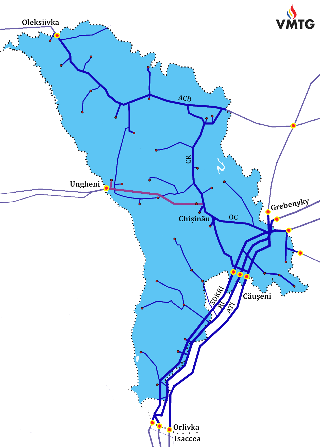 Harta generala retele VMTG cu PI LOGO